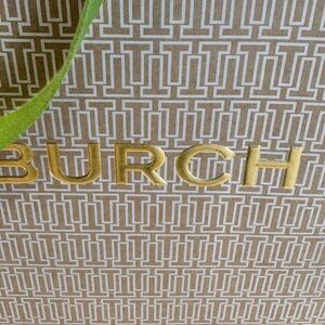 Tory Burch Geometric Totes paper bags  with Gold Accents